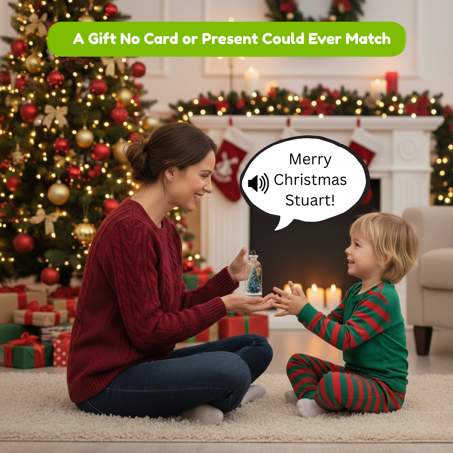 Recordable 8" Christmas Tree Bottle - Making Christmas Personal Again
