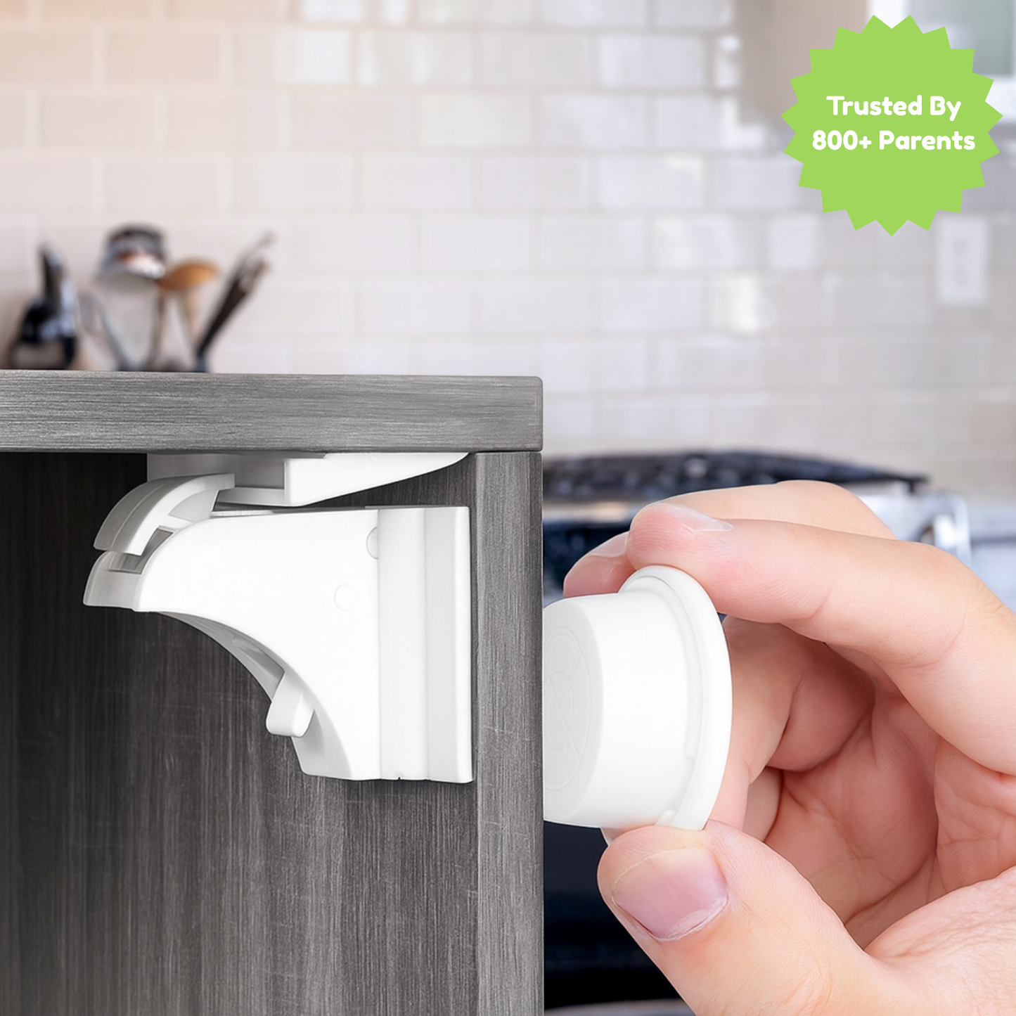 Magnetic Child Proofing Cabinet Lock - Set Of 8
